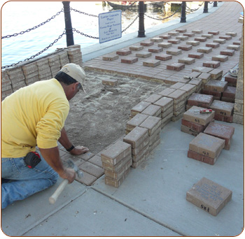 Engraved Brick Installation of Gift Bricks®